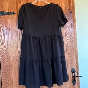 Small black ruffle dress